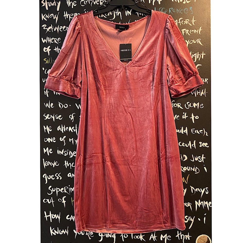 3/$25 Plus Size Mini Velvet Dress